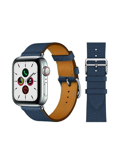 Genuine Leather Replacement Band For Apple Watch Series 5/4/3/2/1 Royal Blue