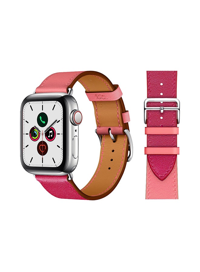 Perfii - Stylish Band For Apple Watch Series 5/4/3/2/1 Pink/Red - Image 1
