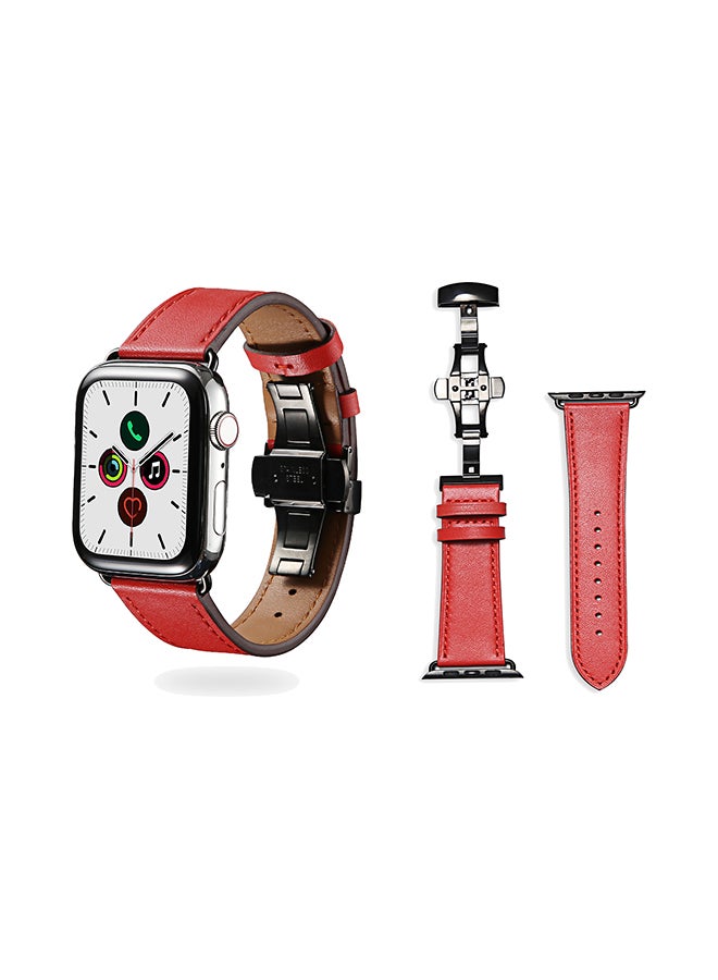 Perfii - Stylish Band For Apple Watch Series 5/4/3/2/1 Red - Image 1