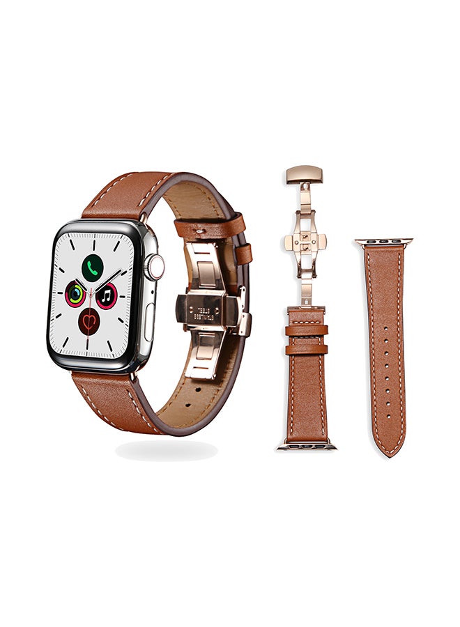 Perfii Stylish Band For Apple Watch Series 5/4/3/2/1 Brown  - Image 1