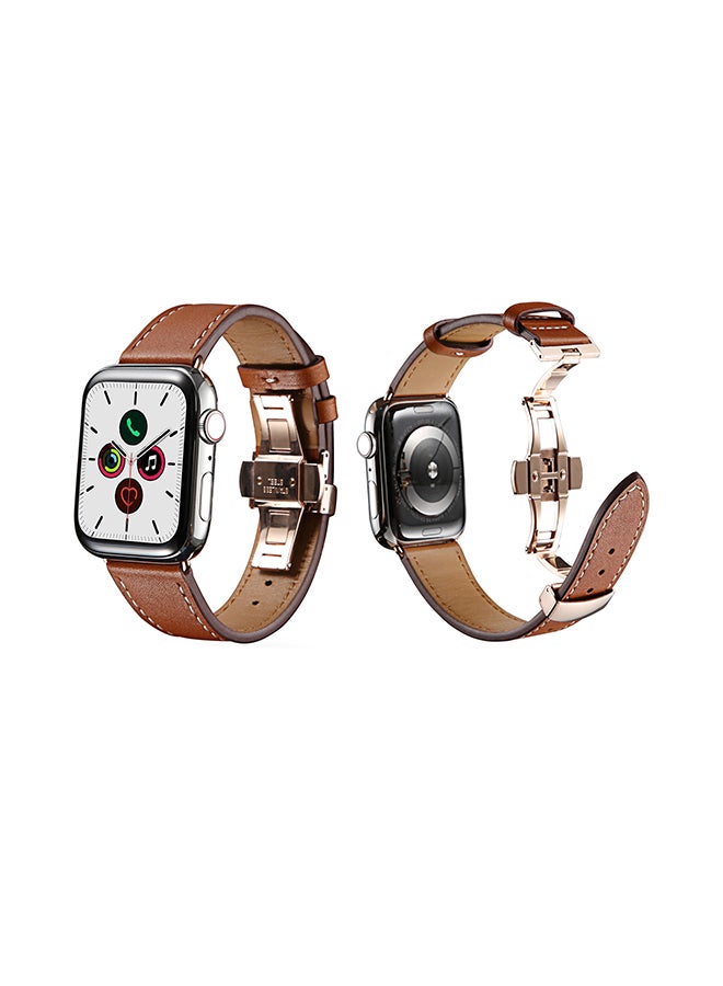 Perfii Stylish Band For Apple Watch Series 5/4/3/2/1 Brown  - Image 2