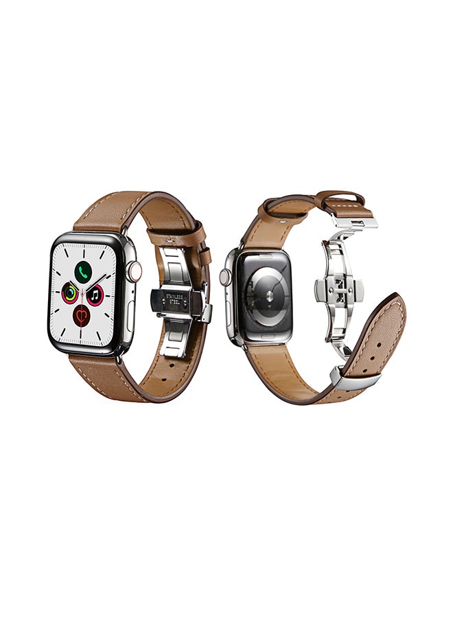 Perfii Stylish Band For Apple Watch Series 5/4/3/2/1 Light Brown - Image 2