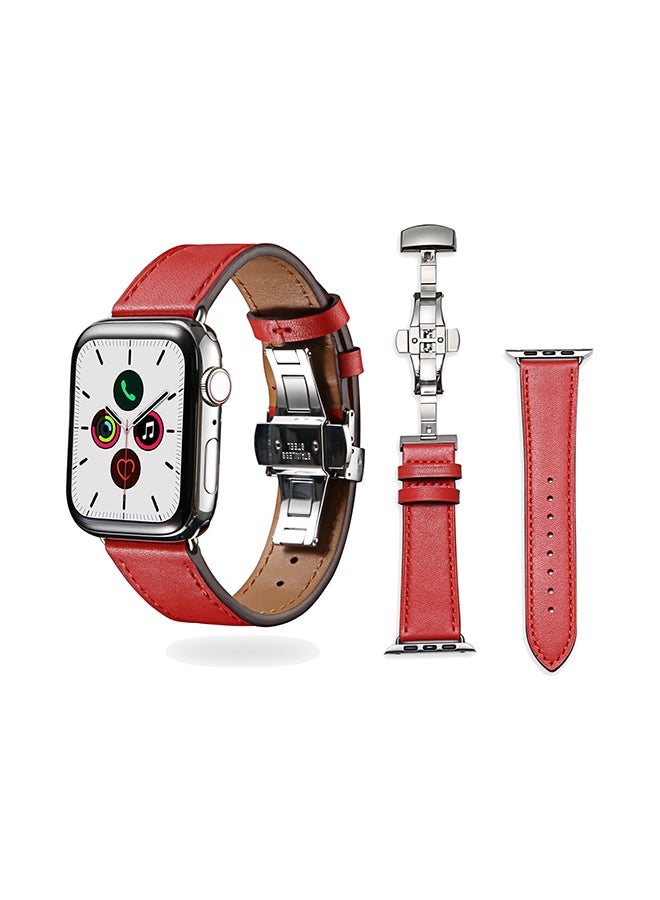 Perfii - Stylish Band For Apple Watch Series 5/4/3/2/1 Red - Image 1