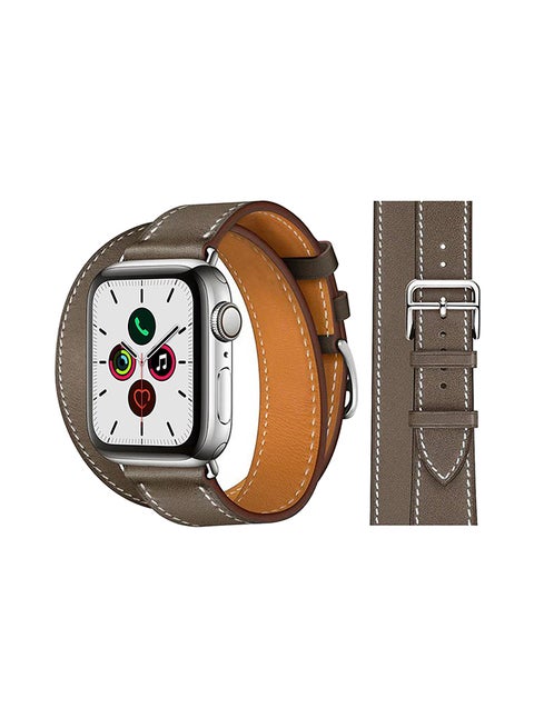 Double Tour Replacement Band For Apple Watch Series 5/4/3/2/1 Grey