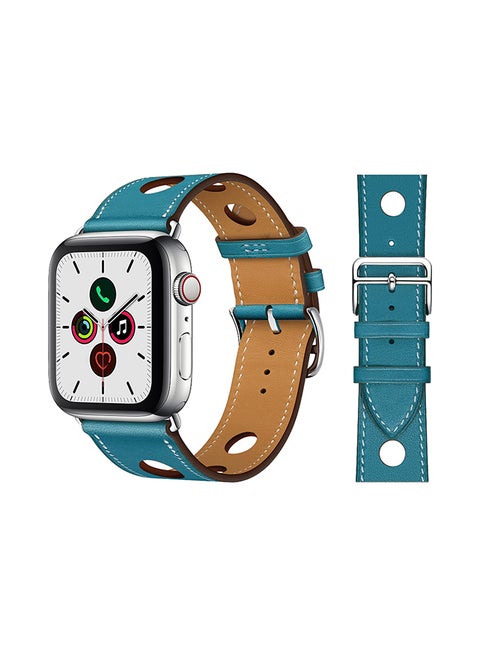 Retro Holes Replacement Band For Apple Watch Series 5/4/3/2/1 Sky Blue