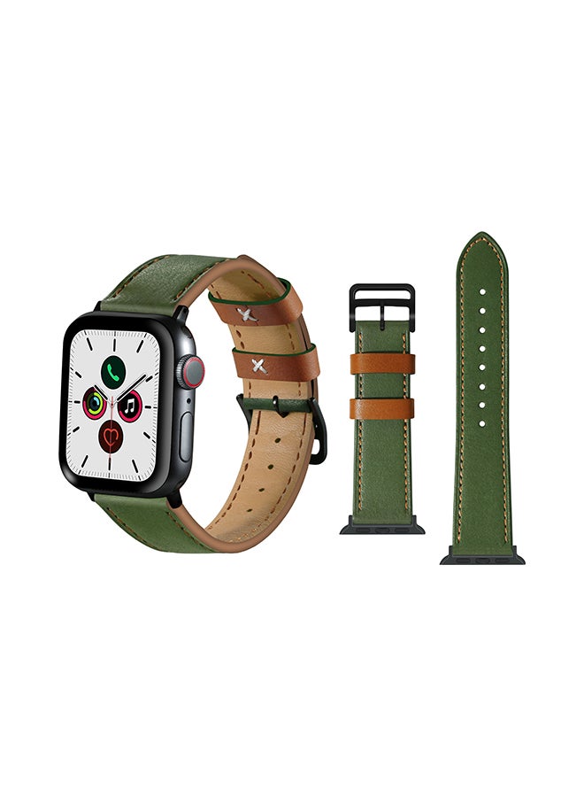 Perfii - Stylish Band For Apple Watch Series 5/4/3/2/1 Forest Green - Image 1