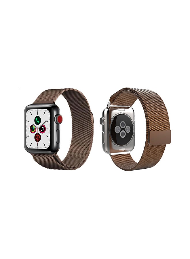 Perfii - Milanese Replacement Band For Apple Watch Series 5/4/3/2/1 Coffee - Image 1