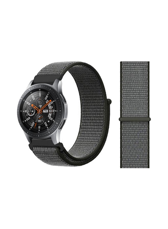 Perfii Nylon Loop Replacement Band  For Samsung Galaxy Watch Dark Black