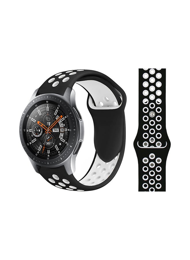 Perfii Stylish Replacement Band For Samsung Galaxy Watch Black/White 
