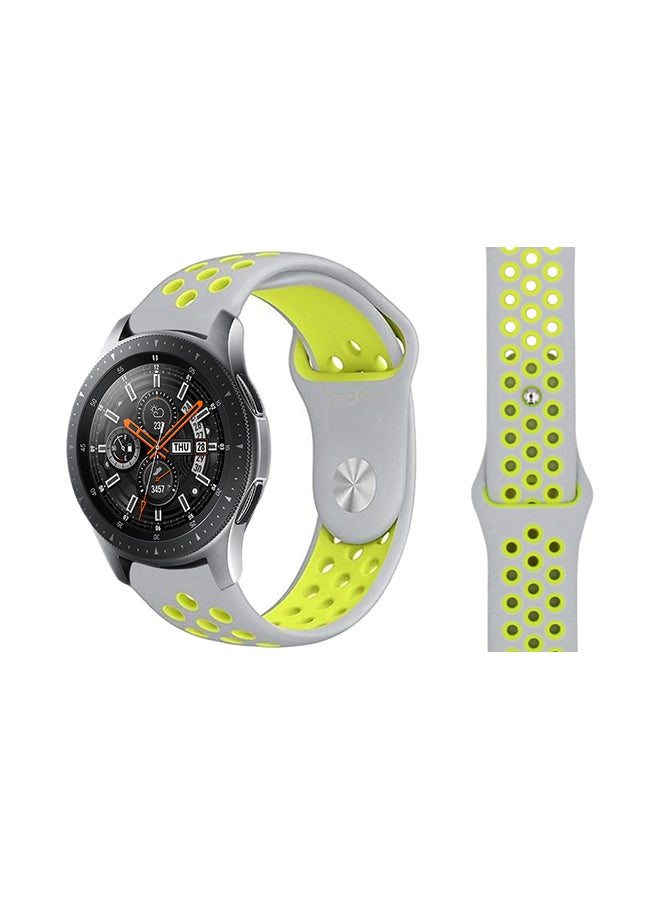 Perfii Stylish Replacement Band For Samsung Galaxy Watch Silver Volt