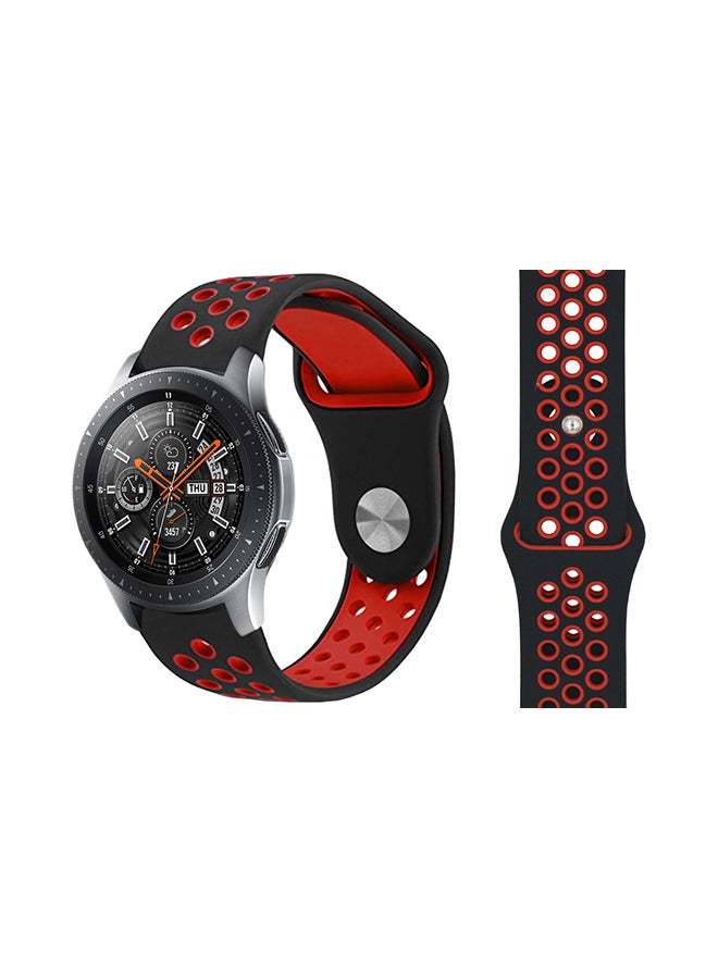 Perfii Stylish Replacement Band For Samsung Galaxy Watch Black/Red