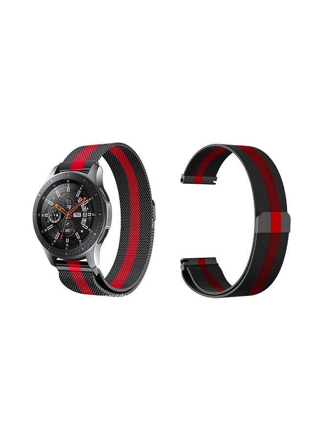 Perfii Milanese Mesh Replacement Band For Samsung Galaxy Watch Black/Red
