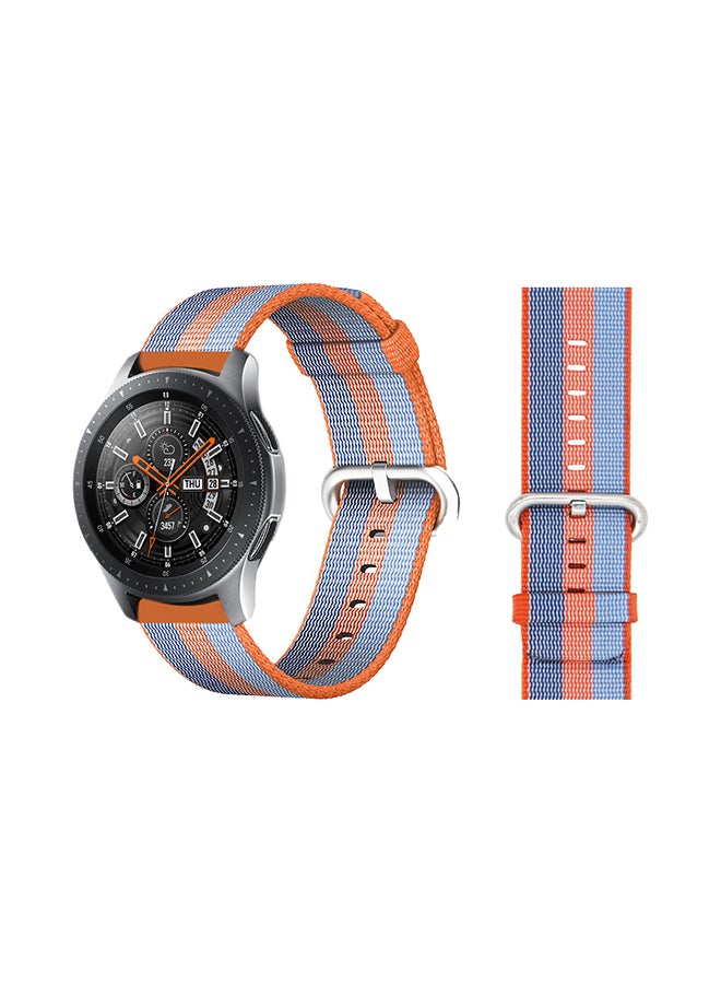 بيرفيي سوار بديل بتصميم منسوج لساعة سامسونج جالاكسي أزرق/برتقالي
