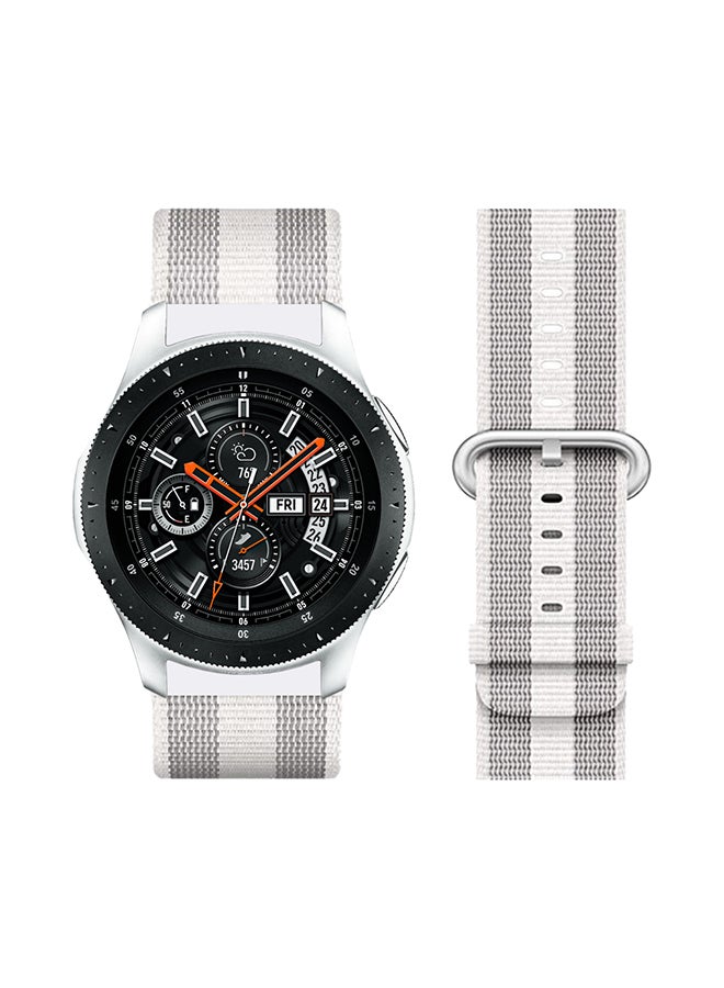 Perfii Woven Replacement Band For Samsung Galaxy Watch White Strip