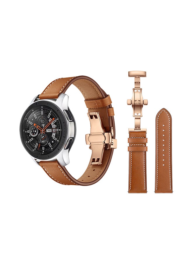 Perfii Stylish Replacement Band For Samsung Galaxy Watch Brown  - Image 1