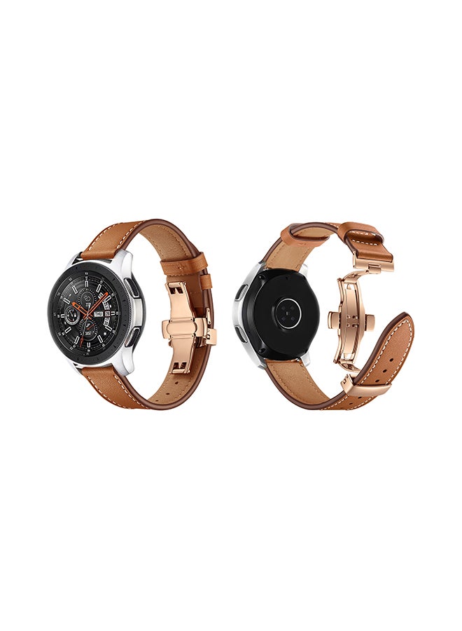 Perfii Stylish Replacement Band For Samsung Galaxy Watch Brown  - Image 2
