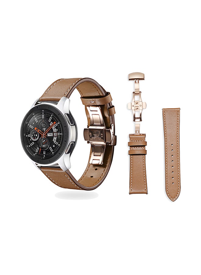 Perfii Stylish Replacement Band For Samsung Galaxy Watch Light Brown - Image 1