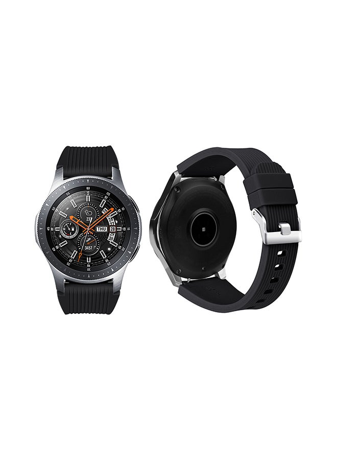 Perfii Solid Silicon Replacement Band For Samsung Galaxy Watch Black  - Image 2