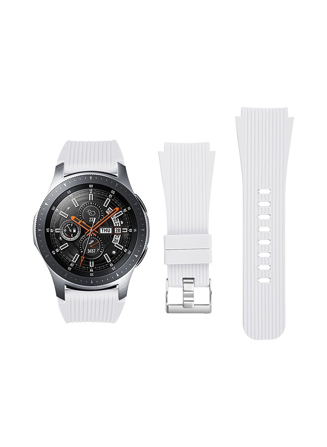 Perfii Solid Silicon Replacement Band For Samsung Galaxy Watch White - Image 1