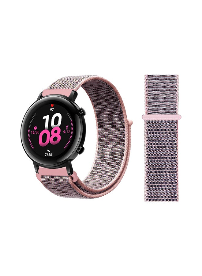 Perfii Nylon Loop Replacement Band For Huawei Watch GT 2 Pink Sand