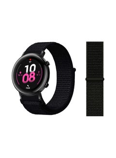 Perfii Nylon Loop Replacement Band For Huawei Watch GT 2 Dark Black 
