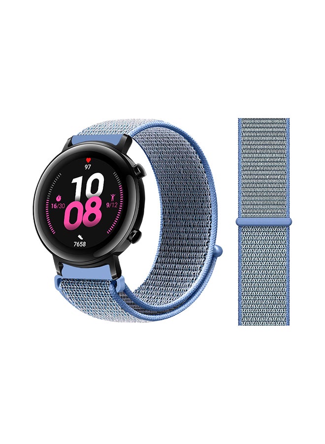 Perfii Nylon Loop Replacement Band For Huawei Watch GT 2 Tahoe Blue 