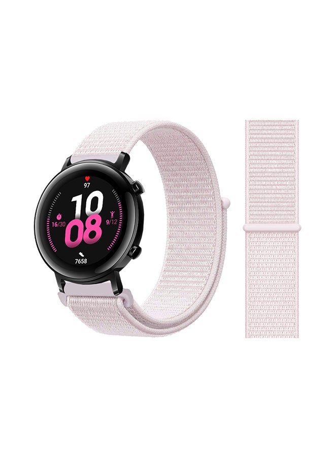 Perfii Nylon Loop Replacement Band For Huawei Watch GT 2 Pearl Pink 