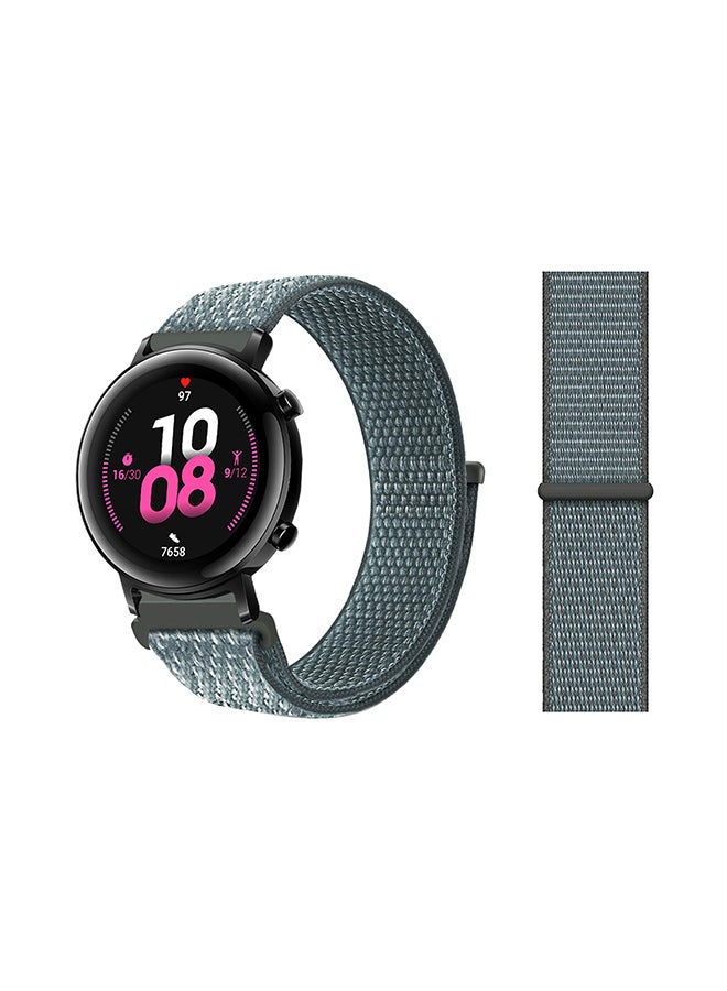 Perfii Nylon Loop Replacement Band For Huawei Watch GT 2 Storm Grey 