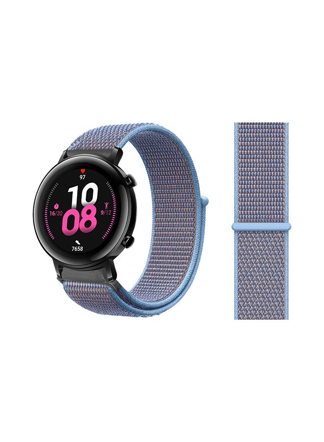 Perfii Nylon Loop Replacement Band For Huawei Watch GT 2 Cerulean Blue 