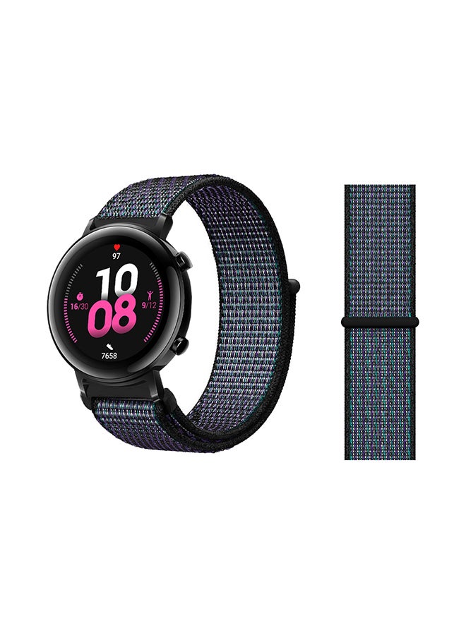 Perfii Nylon Loop Replacement Band For Huawei Watch GT 2 Hyper Grape Purple 