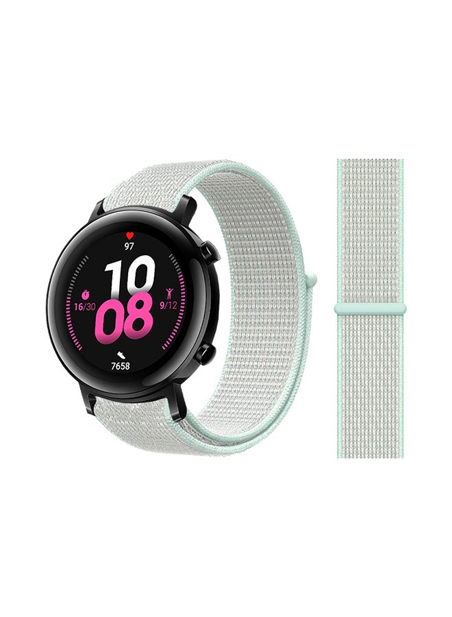 Perfii Nylon Loop Replacement Band For Huawei Watch GT 2 Teal Tint Green 