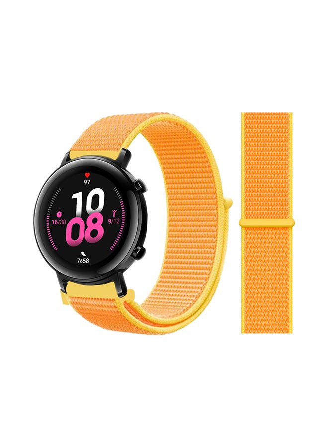 Perfii Nylon Loop Replacement Band For Huawei Watch GT 2 Casary Yellow