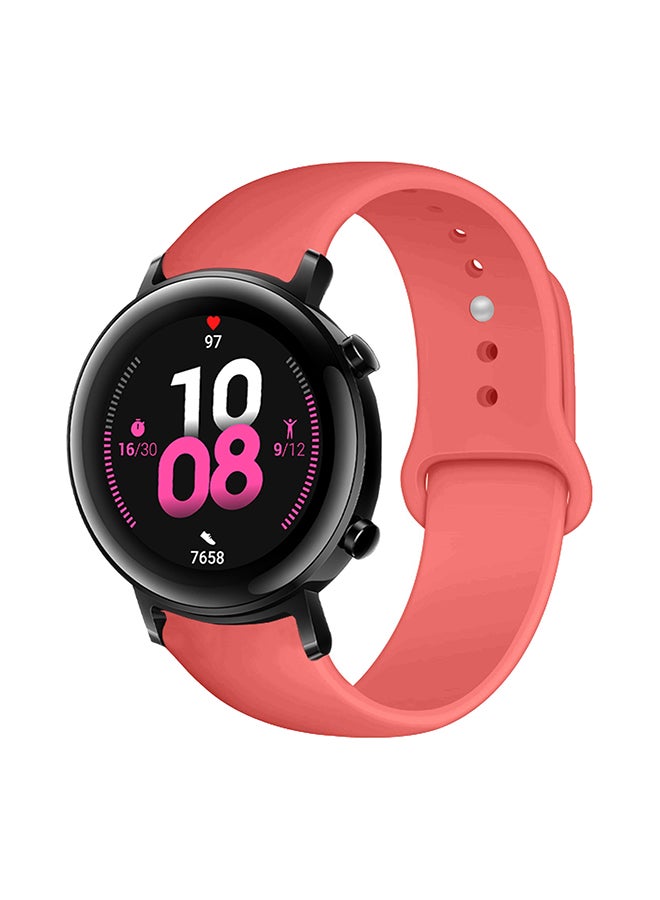 Perfii Solid Silicon Replacement Band For Huawei Watch GT 2 Pink