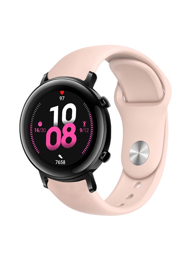 Perfii Solid Silicon Replacement Band For Huawei Watch GT 2 Vintage Rose