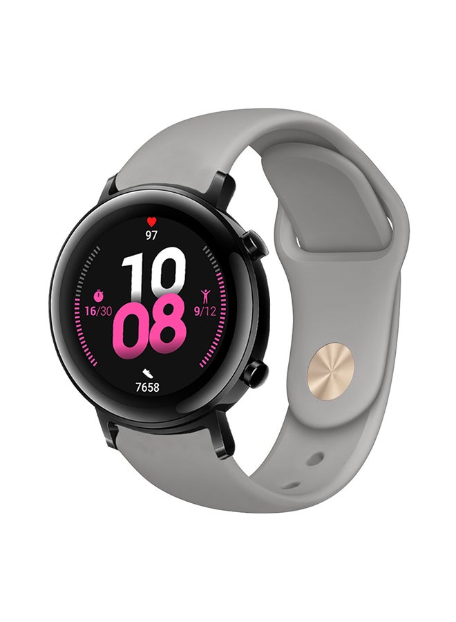 Perfii Solid Silicon Replacement Band For Huawei Watch GT 2 Concrete Grey