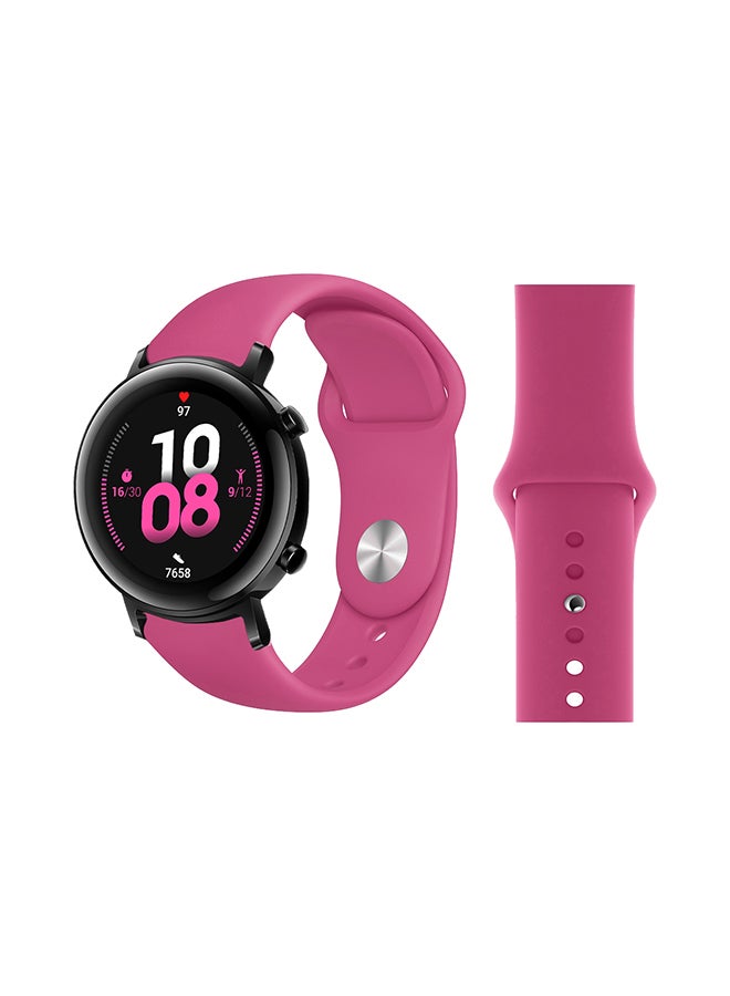 Perfii Solid Silicon Replacement Band For Huawei Watch GT 2 Dragon Fruit 
