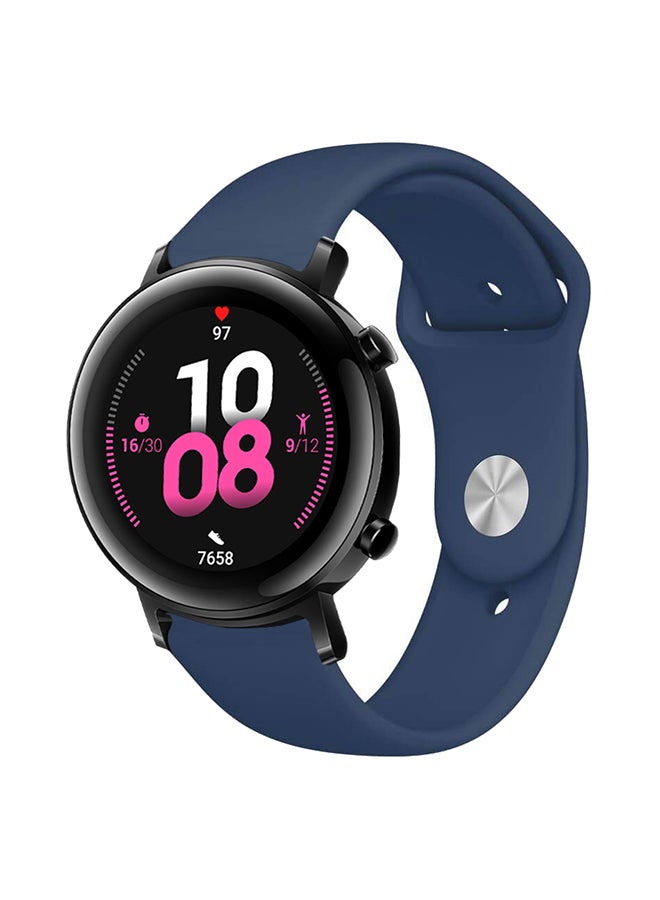 بيرفيي سوار بديل مصنوع من السيليكون الصلب خاص بساعة هواوي GT 2 أزرق الكوبالت