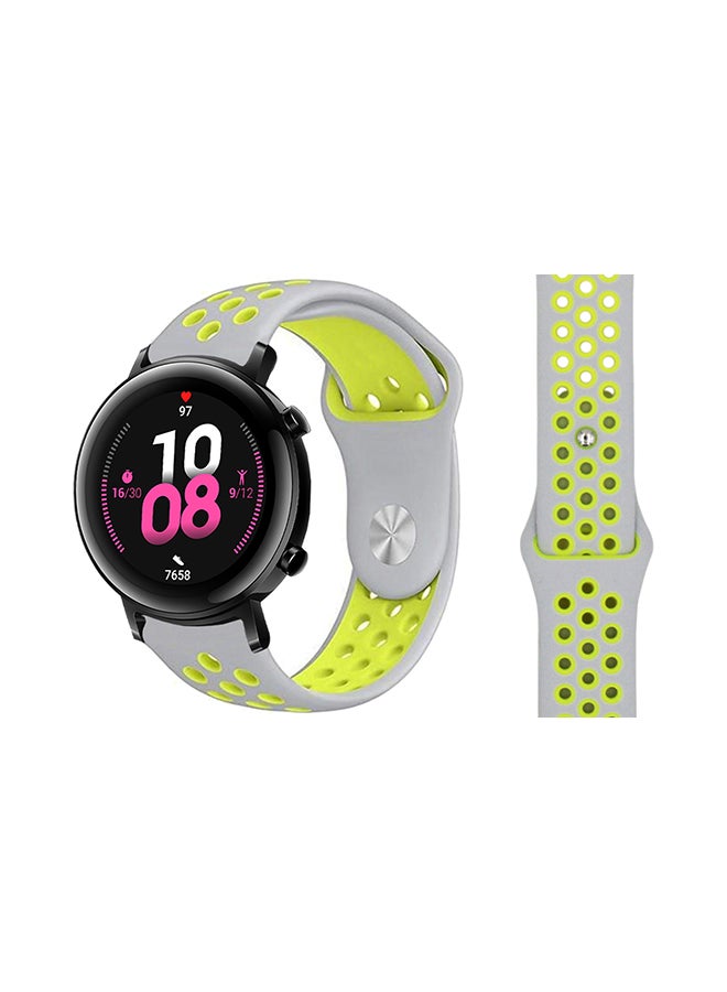 Perfii Dot Silicon Replacement Band For Huawei Watch GT 2 42mm Silver Volt