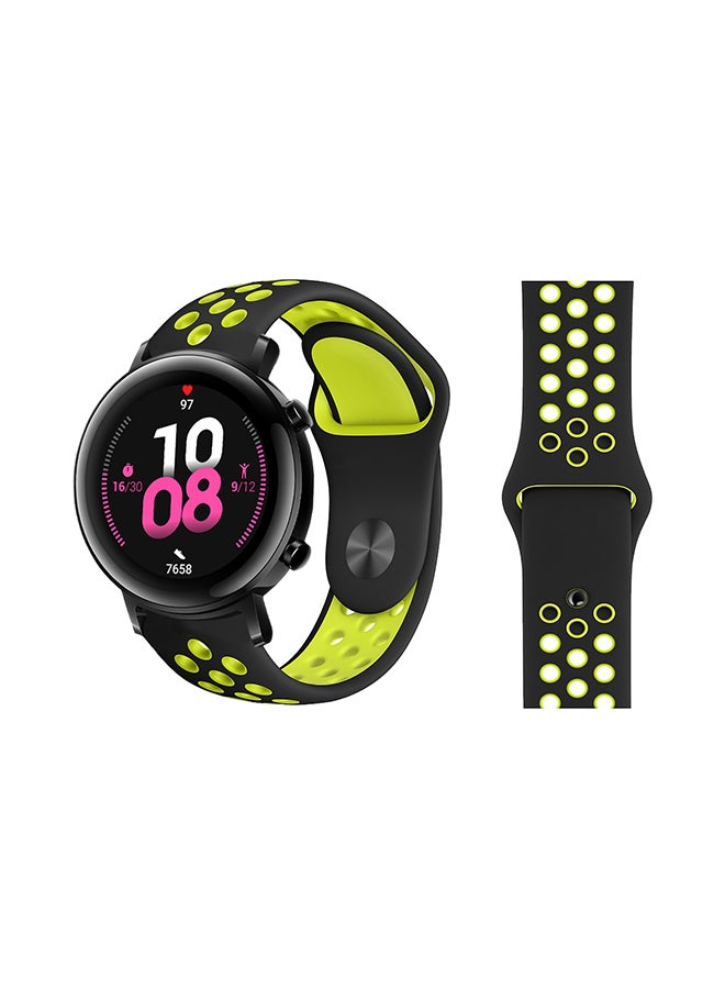 Perfii Dot Silicon Replacement Band For Huawei Watch GT 2 42mm Black Volt