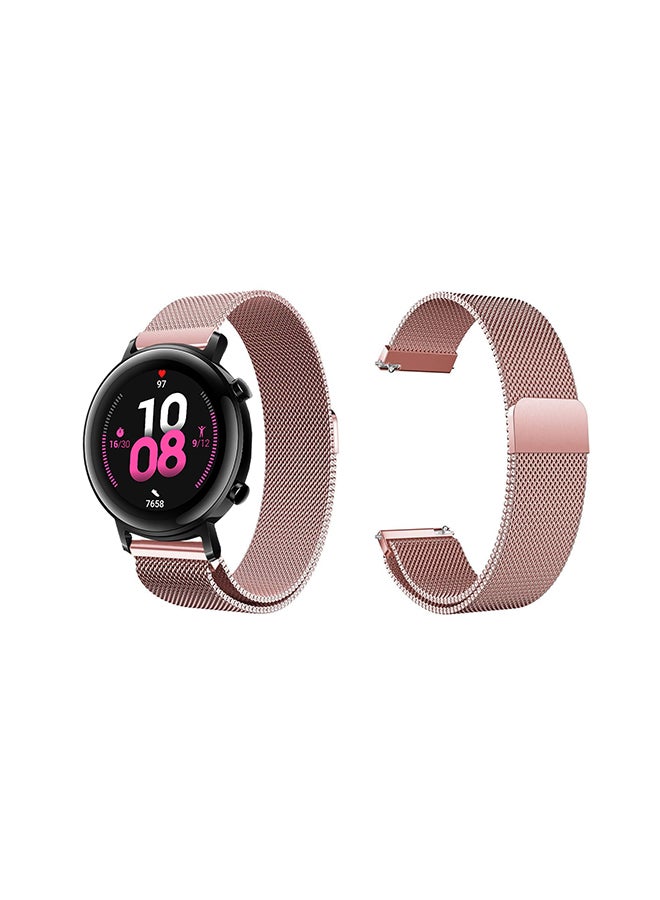 Perfii - Milanese Mesh Replacement Band  Huawei GT2 Pink - Image 1