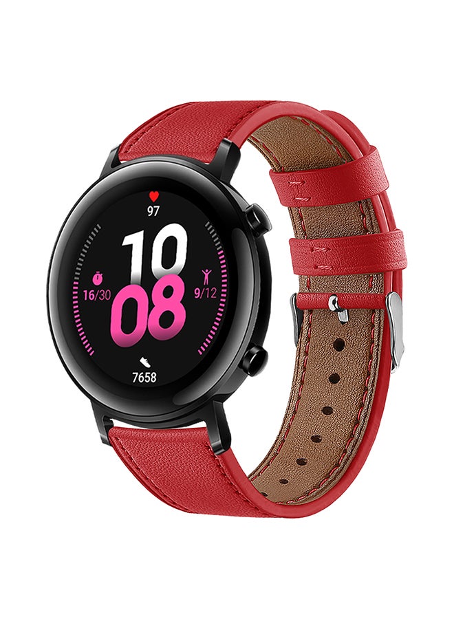 Perfii Stylish Replacement Band For Huawei Watch GT/GT 2 42mm Red
