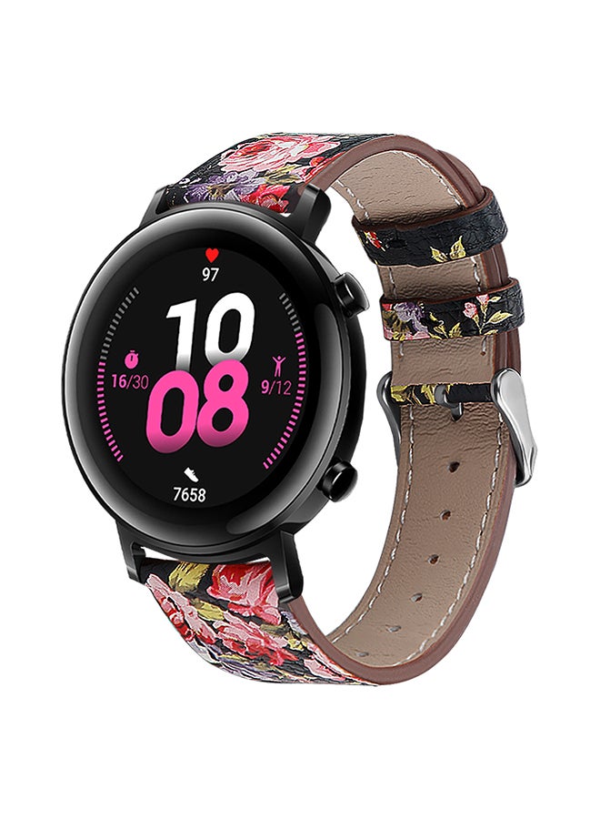 Perfii Stylish Replacement Band For Huawei Watch GT/GT 2 42mm Black 