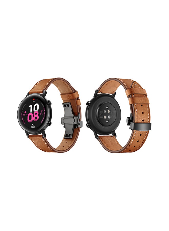 بيرفيي سوار عصري بديل لساعة هواوي GT/GT 2 مقاس 42 مم بني - Image 1