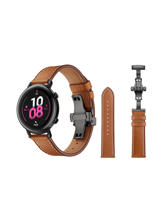 بيرفيي سوار عصري بديل لساعة هواوي GT/GT 2 مقاس 42 مم بني - Image 2