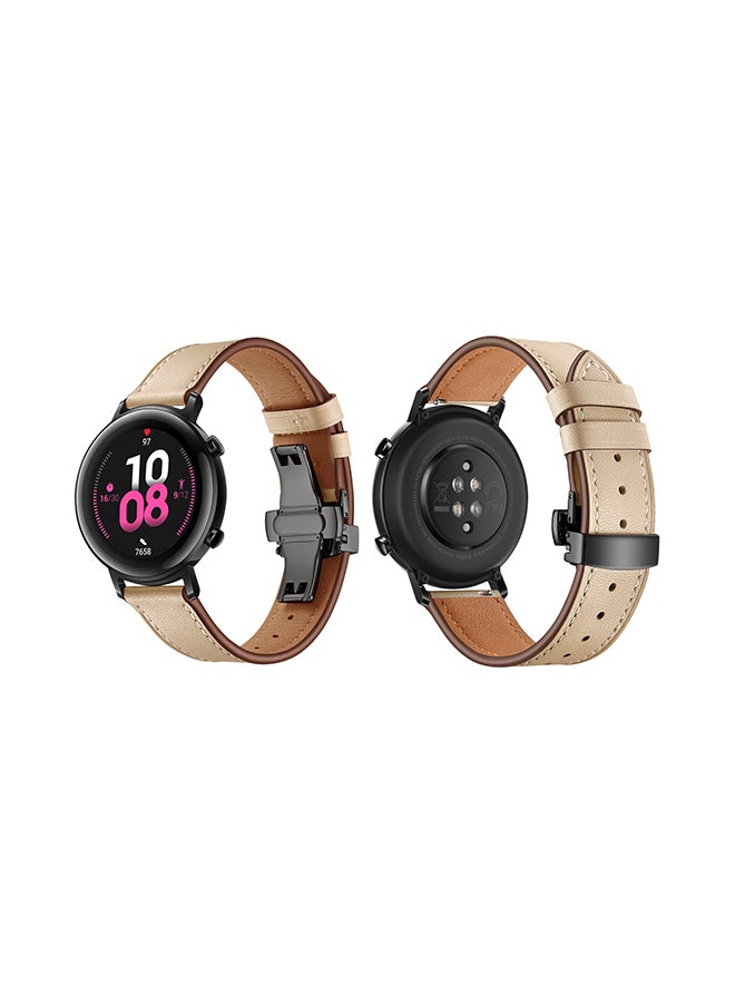 Perfii Stylish Replacement Band For Huawei Watch GT/GT 2 42mm Cream Sand  - Image 1