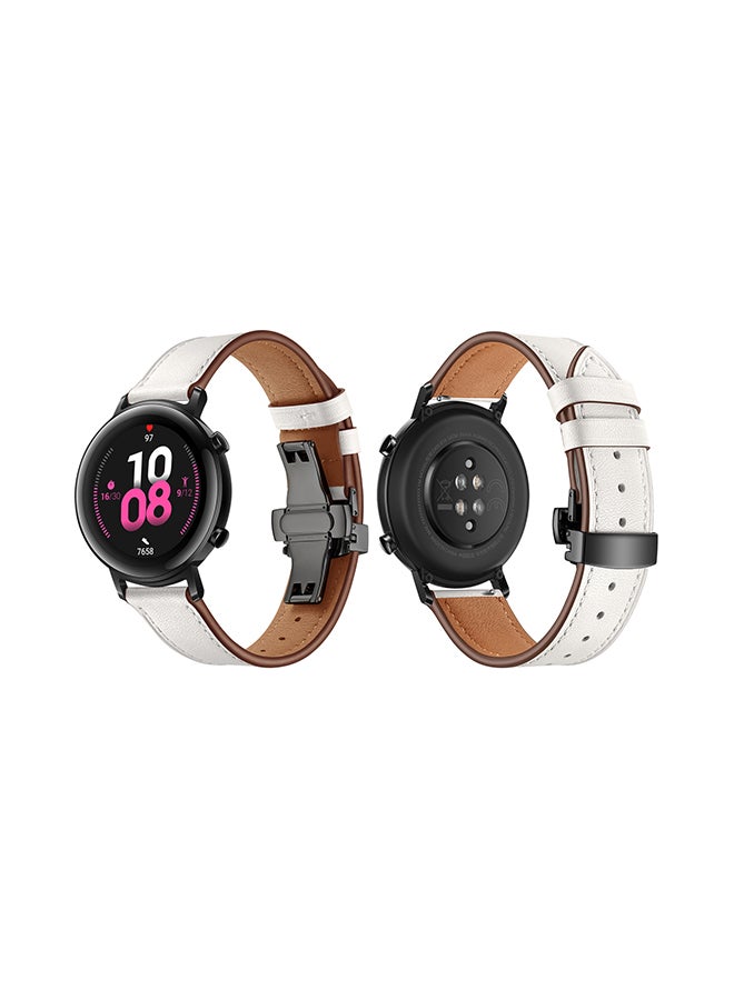 Perfii Stylish Replacement Band For Huawei Watch GT/GT 2 42mm White - Image 1