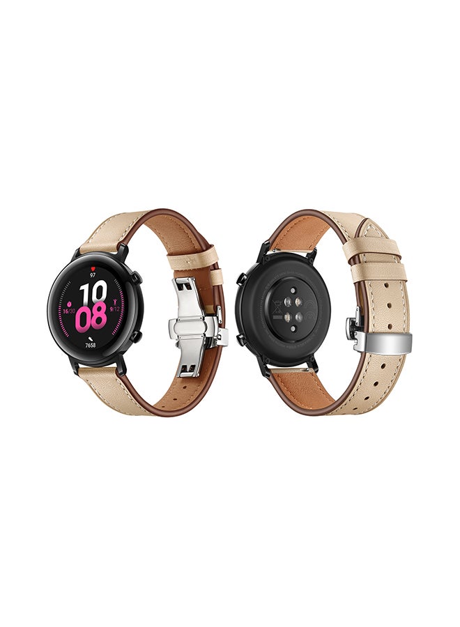 Perfii Stylish Replacement Band For Huawei Watch GT/GT 2 42mm Cream Sand  - Image 1