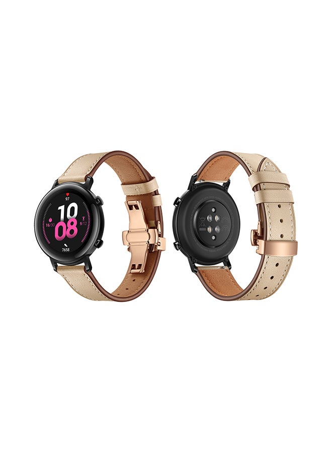 Perfii Stylish Replacement Band For Huawei Watch GT/GT 2 42mm Cream Sand  - Image 1