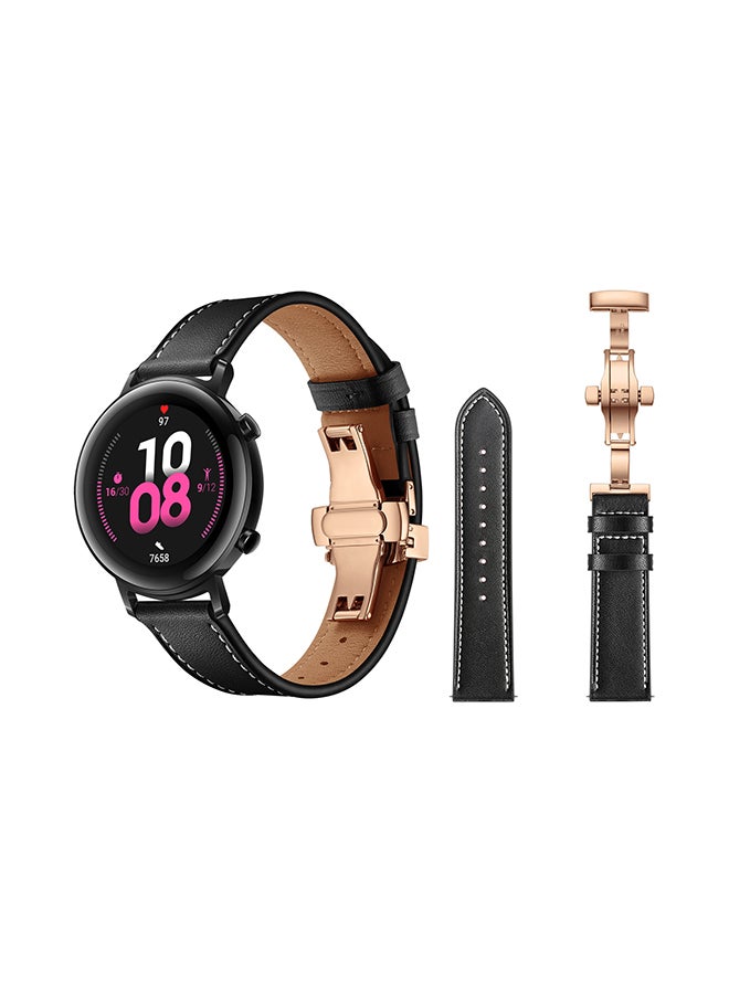 Perfii Stylish Replacement Band For Huawei Watch GT/GT 2 42mm Black  - Image 2