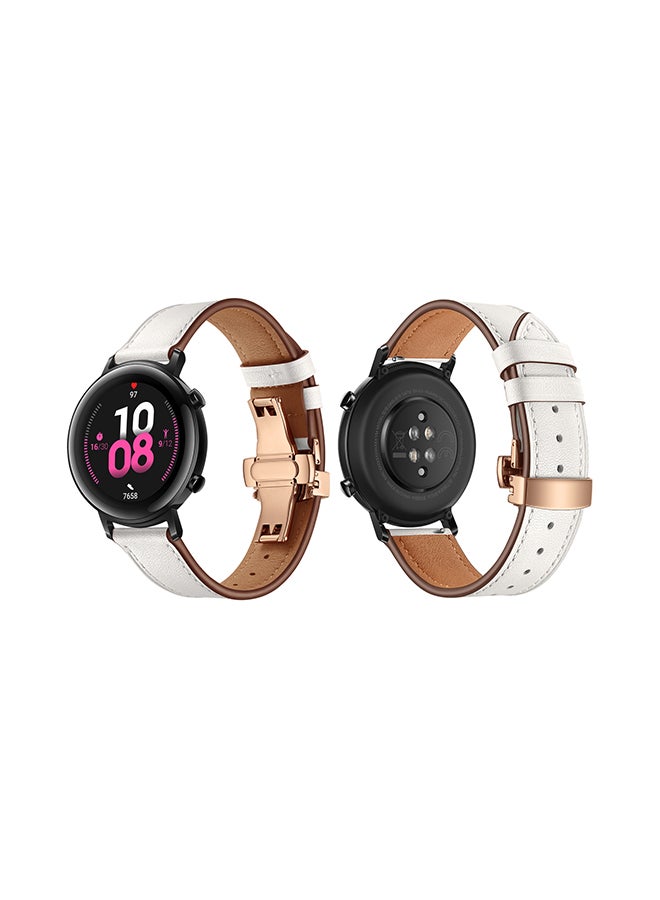 Perfii Stylish Replacement Band For Huawei Watch GT/GT 2 42mm White  - Image 1